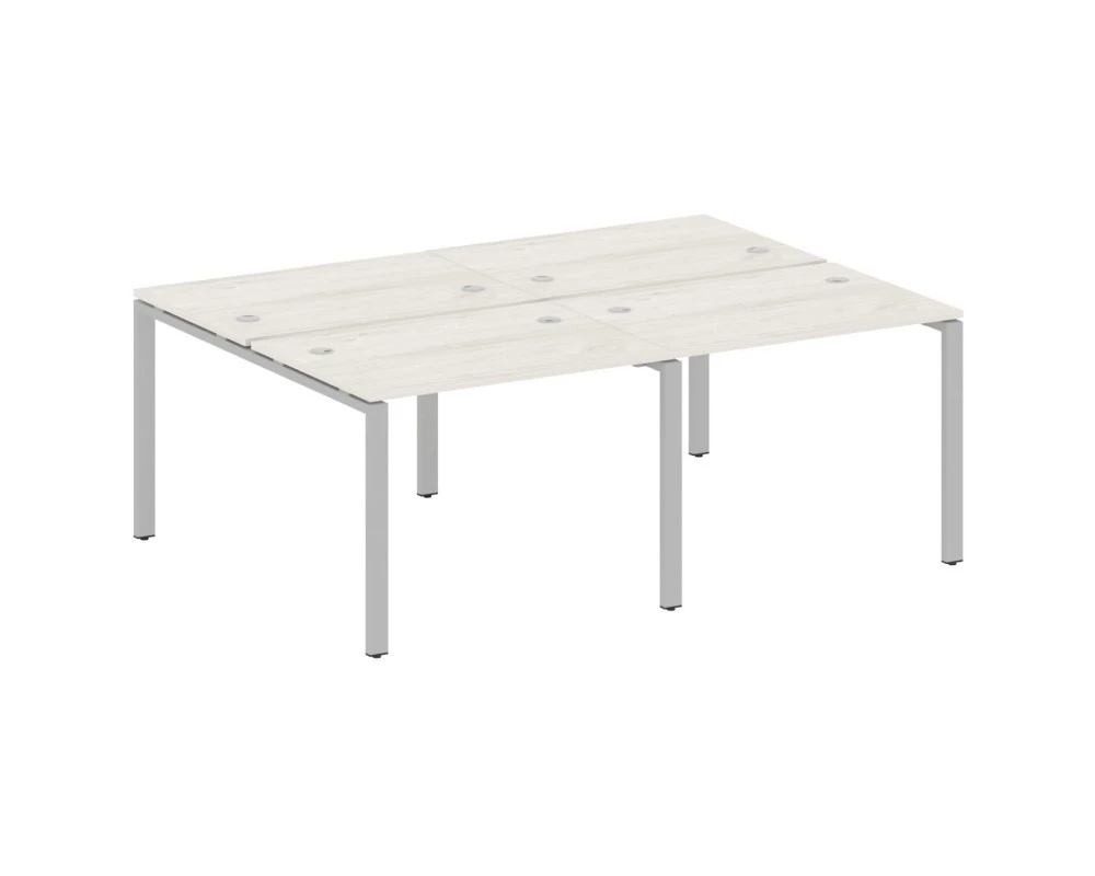 Рабочая станция на 4 раб.места на П-образном м/к 200x147,5x75 Metal System