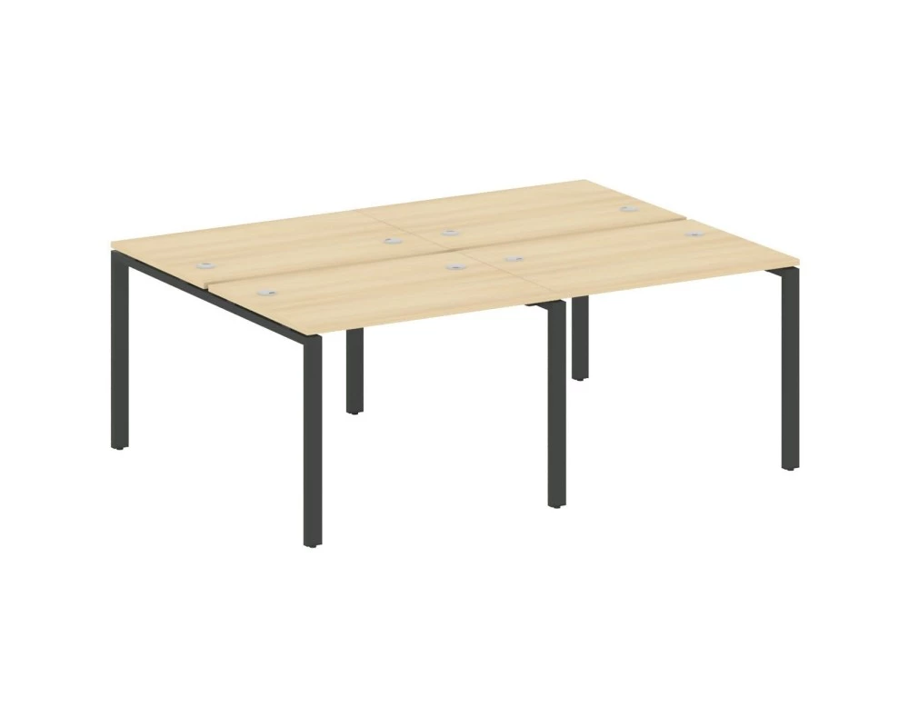 Рабочая станция на 4 раб.места на П-образном м/к 200x147,5x75 Metal System