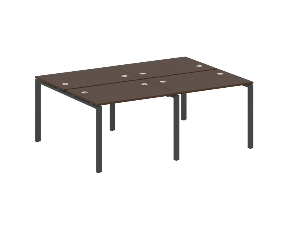 Рабочая станция на 4 раб.места на П-образном м/к 200x147,5x75 Metal System