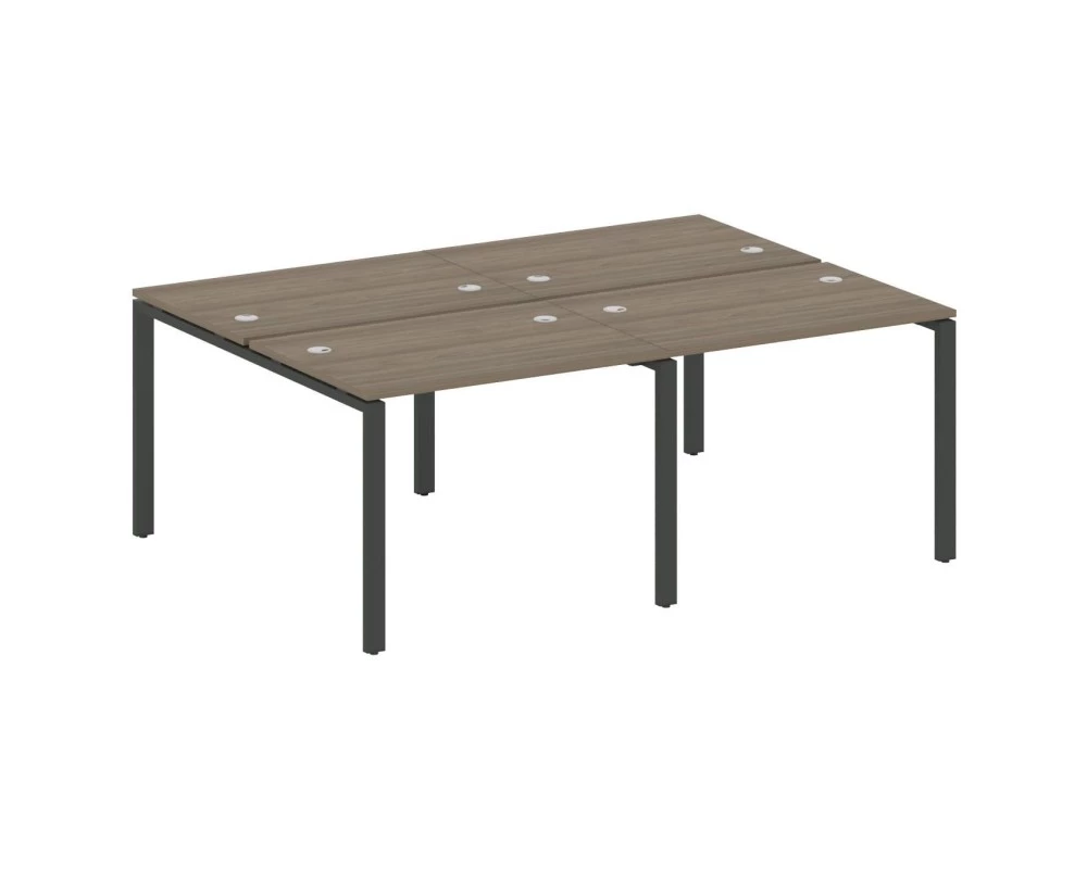 Рабочая станция на 4 раб.места на П-образном м/к 200x147,5x75 Metal System