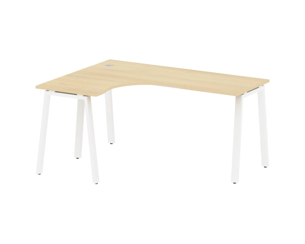 Стол криволинейный левый на А-образном м/к 160x120x75 Метал Систем / Metal System