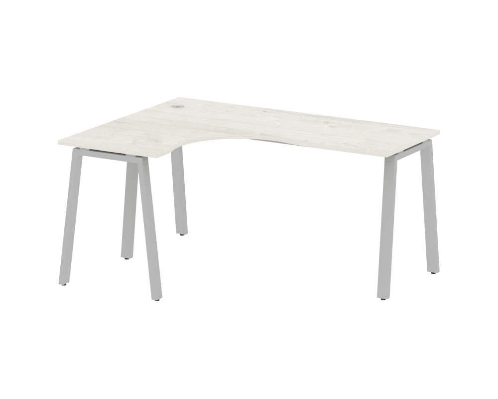 Стол криволинейный левый на А-образном м/к 160x120x75 Метал Систем / Metal System