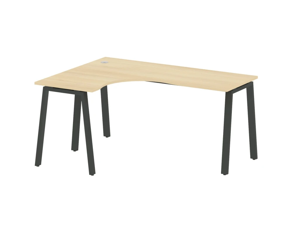 Стол криволинейный левый на А-образном м/к 160x120x75 Метал Систем / Metal System