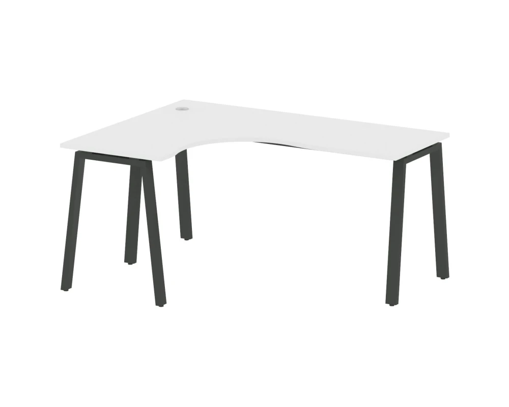 Стол криволинейный левый на А-образном м/к 160x120x75 Метал Систем / Metal System