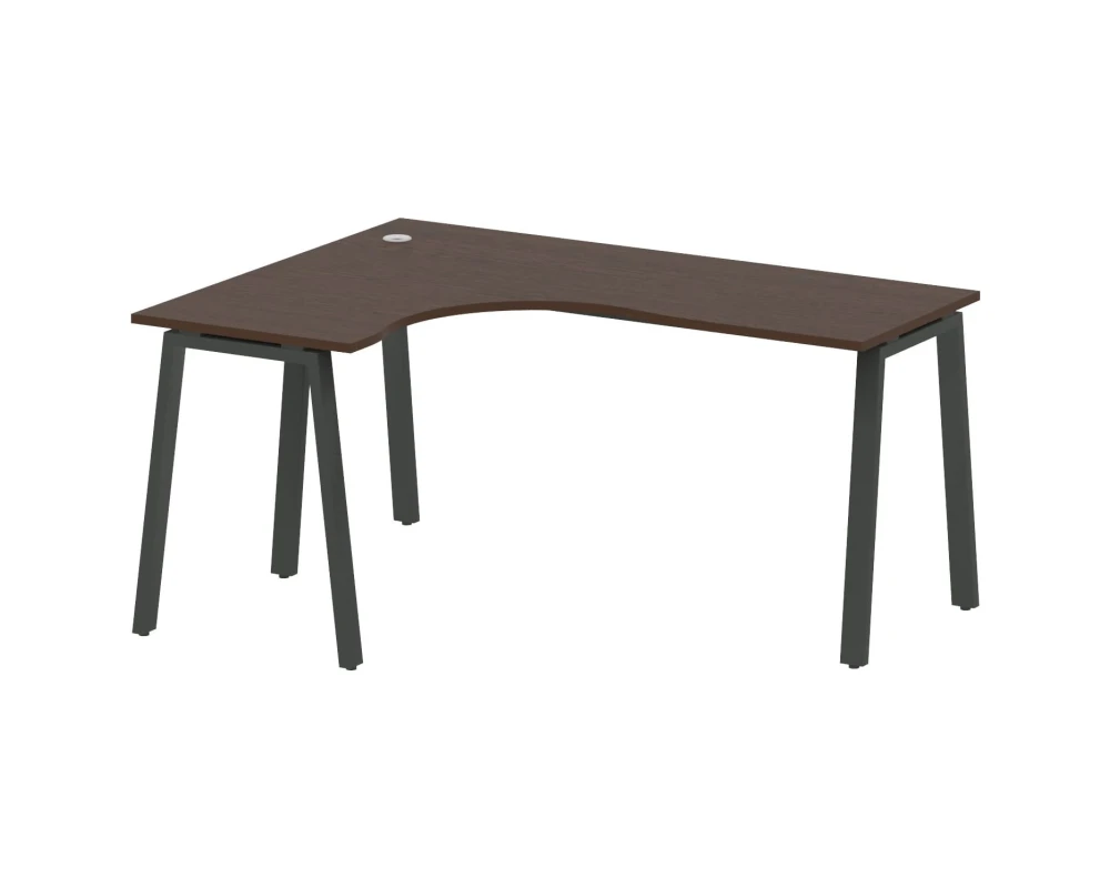 Стол криволинейный левый на А-образном м/к 160x120x75 Метал Систем / Metal System