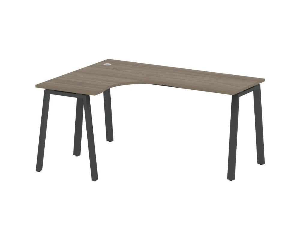 Стол криволинейный левый на А-образном м/к 160x120x75 Метал Систем / Metal System