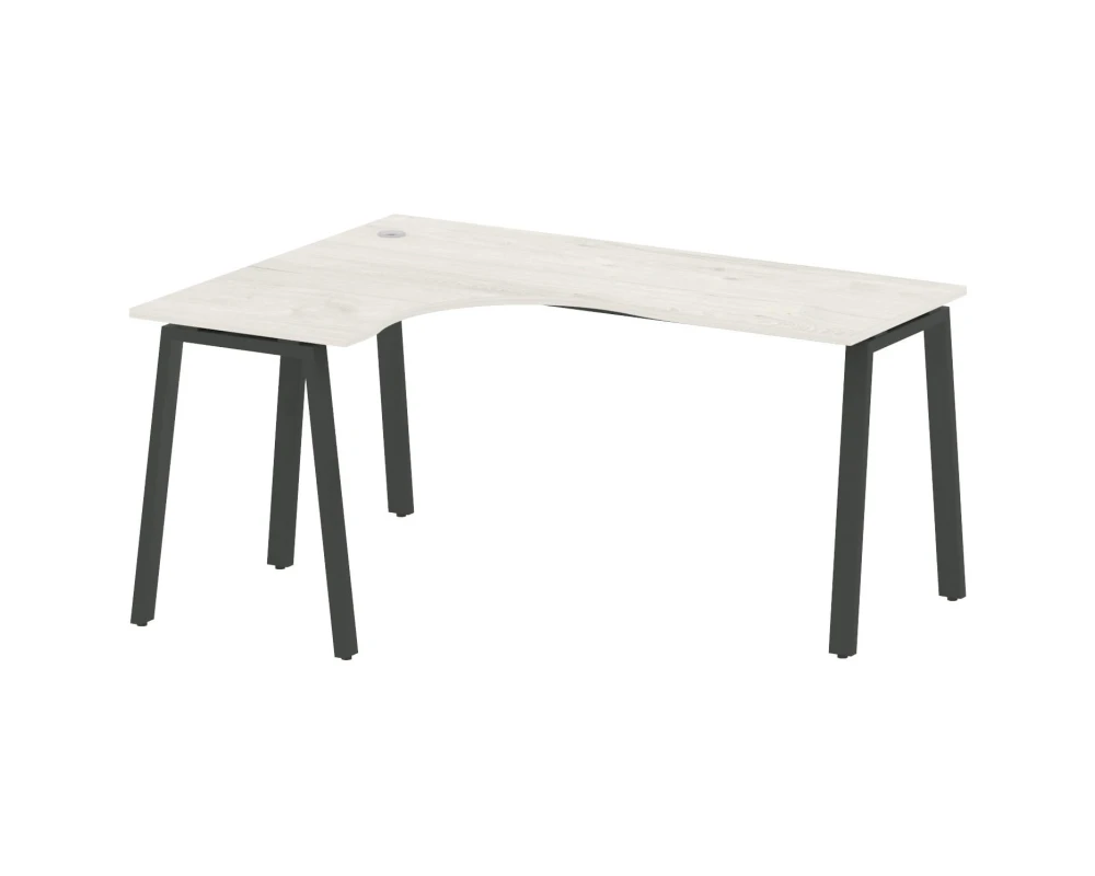 Стол криволинейный левый на А-образном м/к 160x120x75 Метал Систем / Metal System