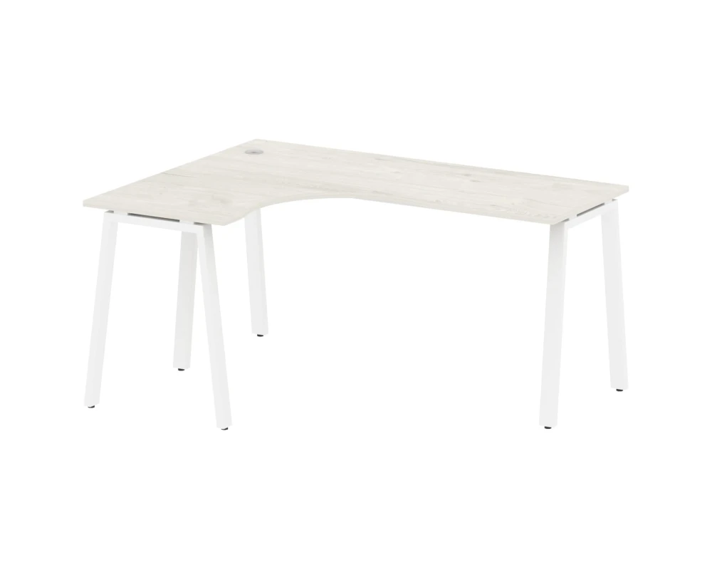 Стол криволинейный левый на А-образном м/к 160x120x75 Метал Систем / Metal System