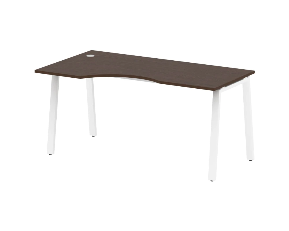 Стол криволинейный левый на А-образном м/к 160x90x75 Метал Систем / Metal System