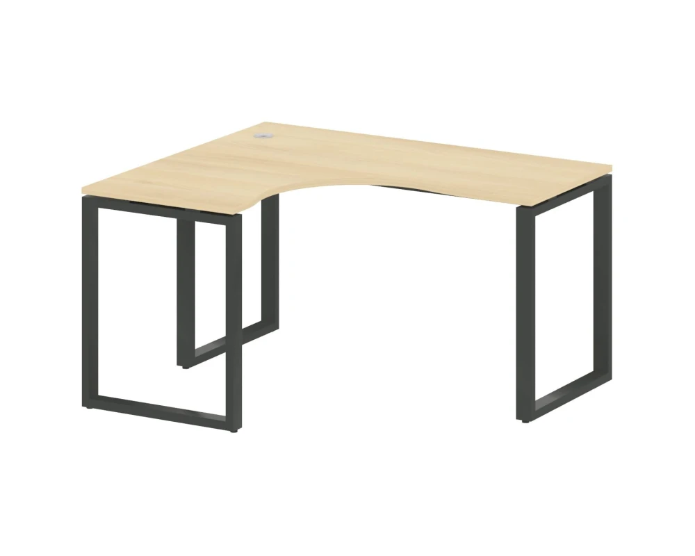 Стол криволинейный левый на О-образном м/к 140x120x75 Метал Систем / Metal System