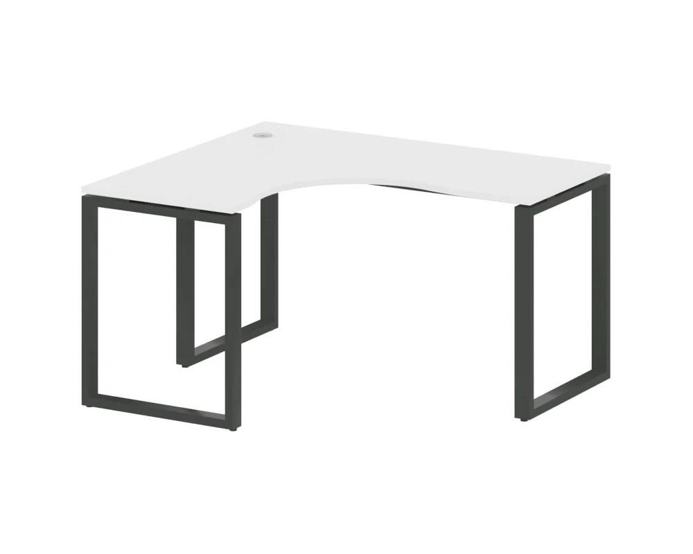 Стол криволинейный левый на О-образном м/к 140x120x75 Метал Систем / Metal System