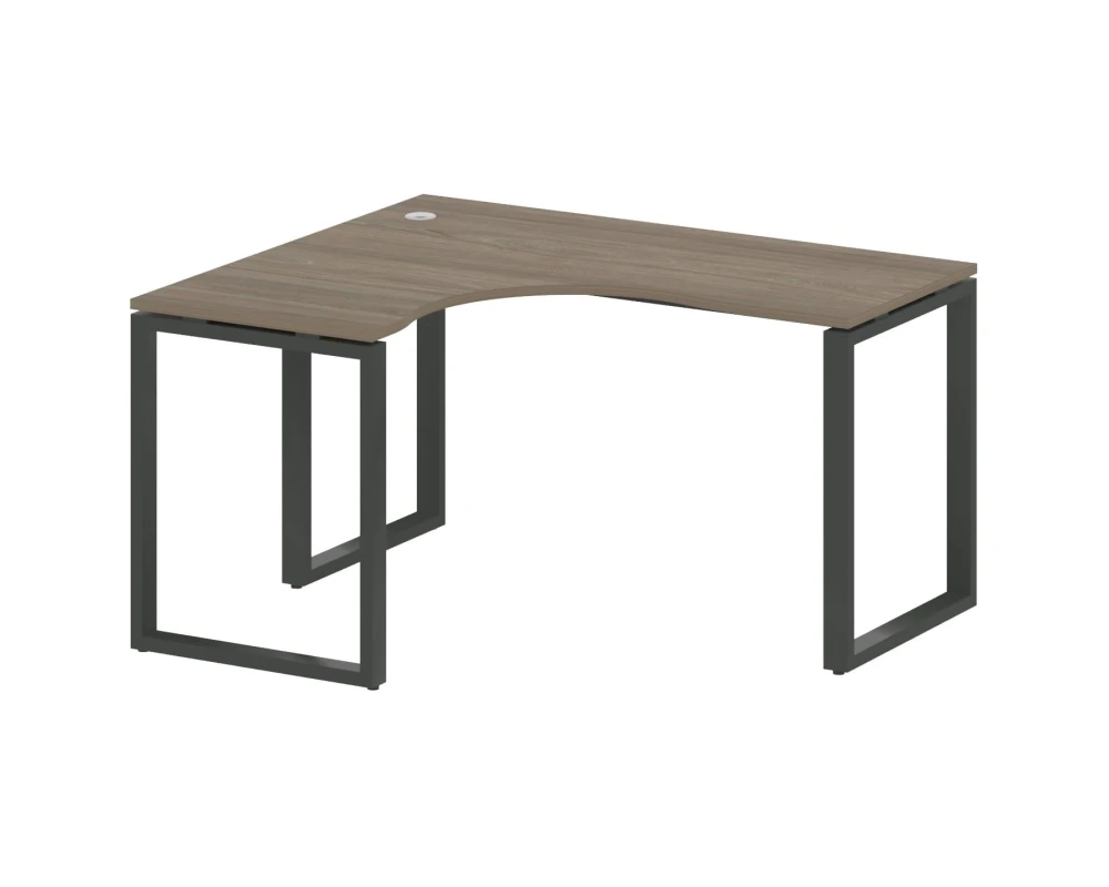 Стол криволинейный левый на О-образном м/к 140x120x75 Метал Систем / Metal System