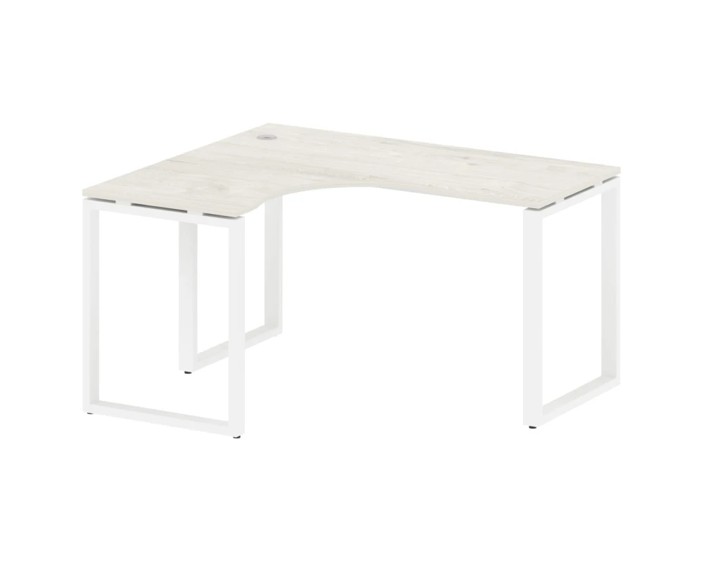 Стол криволинейный левый на О-образном м/к 140x120x75 Метал Систем / Metal System