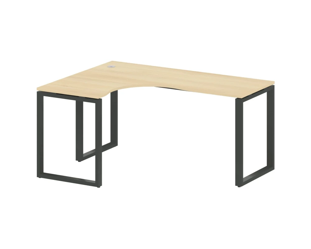 Стол криволинейный левый на О-образном м/к 160x120x75 Метал Систем / Metal System