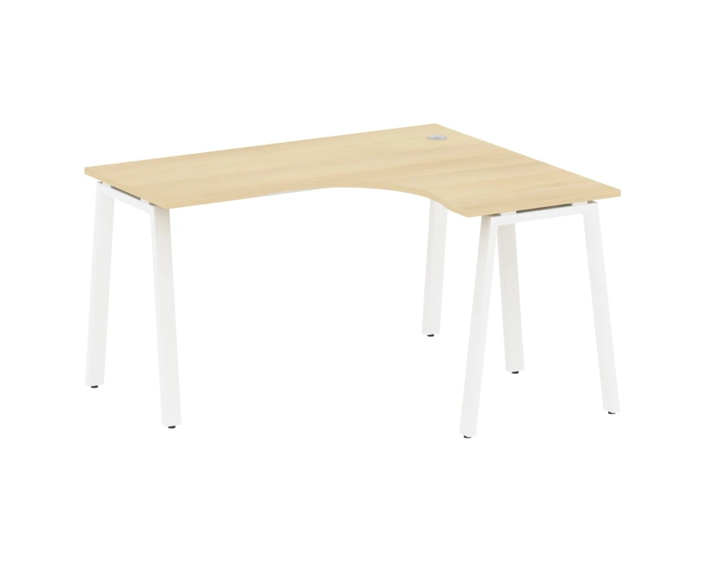 Стол офисный угловой правый на А-образном м/к 140x120x75 Метал Систем / Metal System