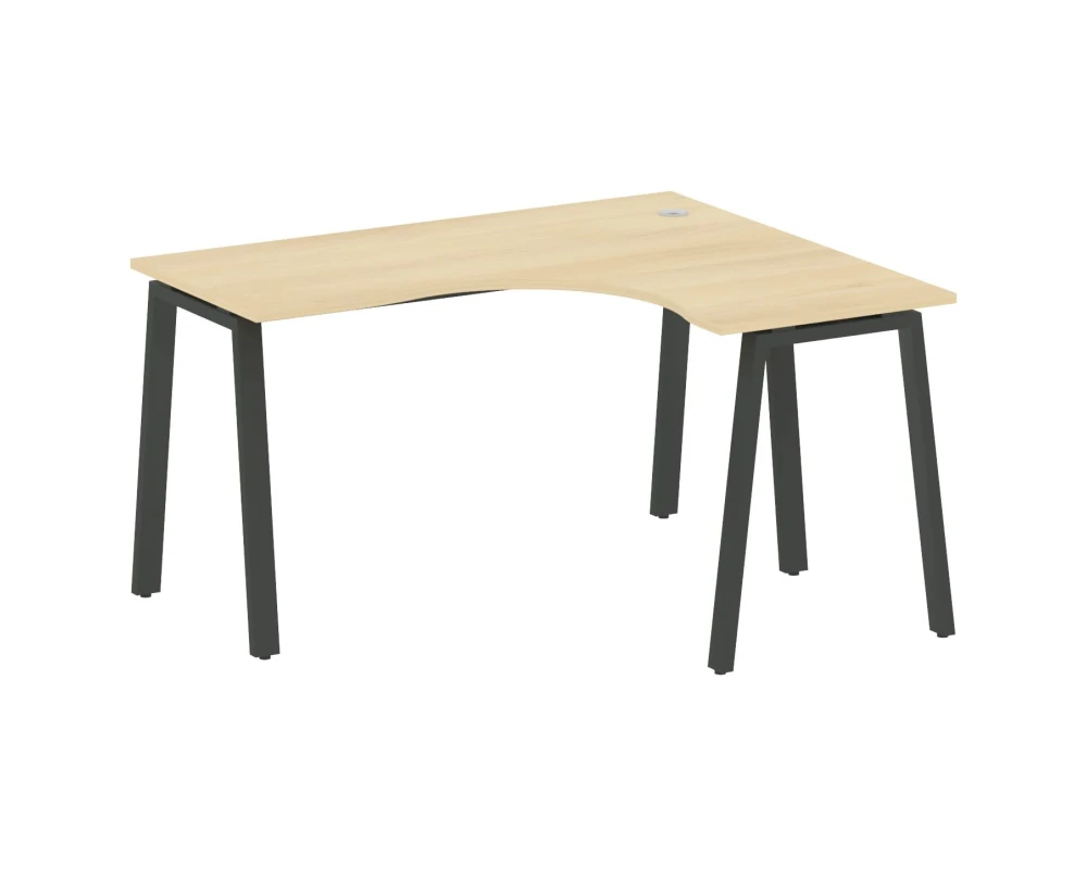 Стол офисный угловой правый на А-образном м/к 140x120x75 Метал Систем / Metal System