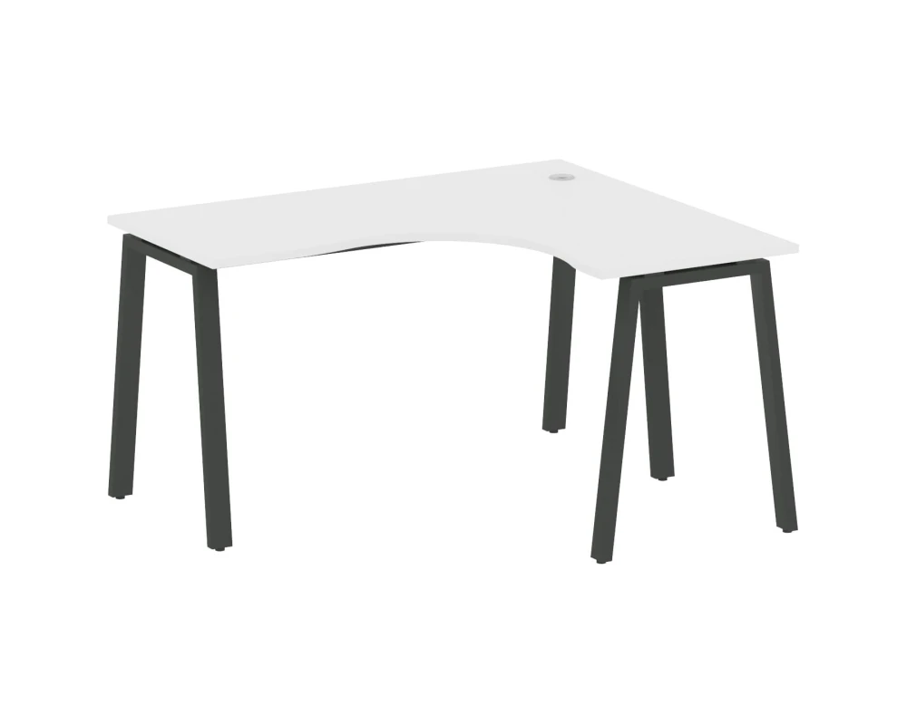 Стол офисный угловой правый на А-образном м/к 140x120x75 Метал Систем / Metal System