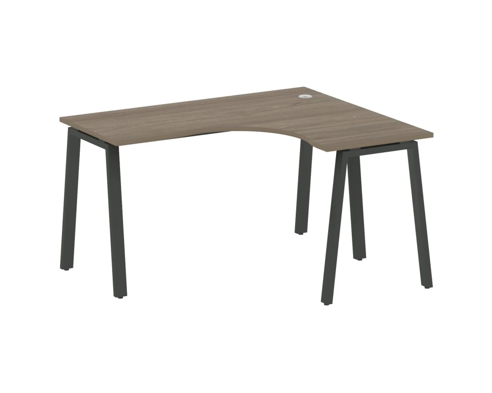 Стол офисный угловой правый на А-образном м/к 140x120x75 Метал Систем / Metal System
