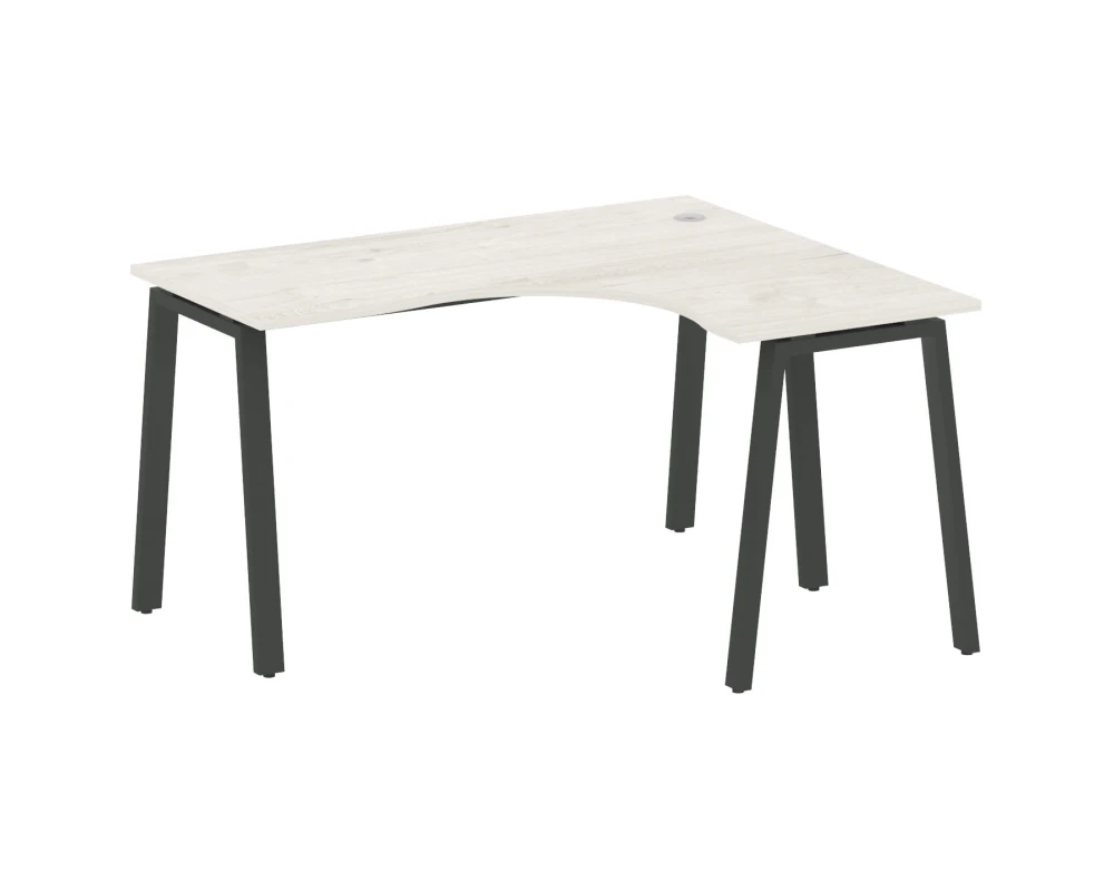 Стол офисный угловой правый на А-образном м/к 140x120x75 Метал Систем / Metal System