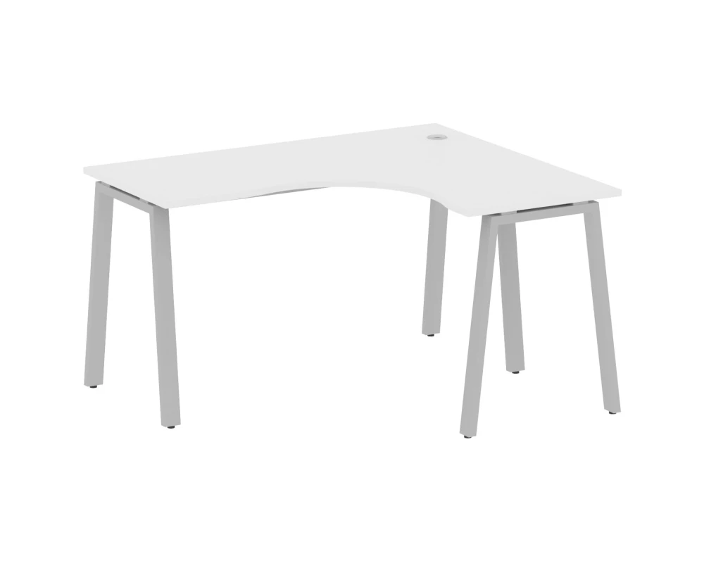 Стол офисный угловой правый на А-образном м/к 140x120x75 Метал Систем / Metal System