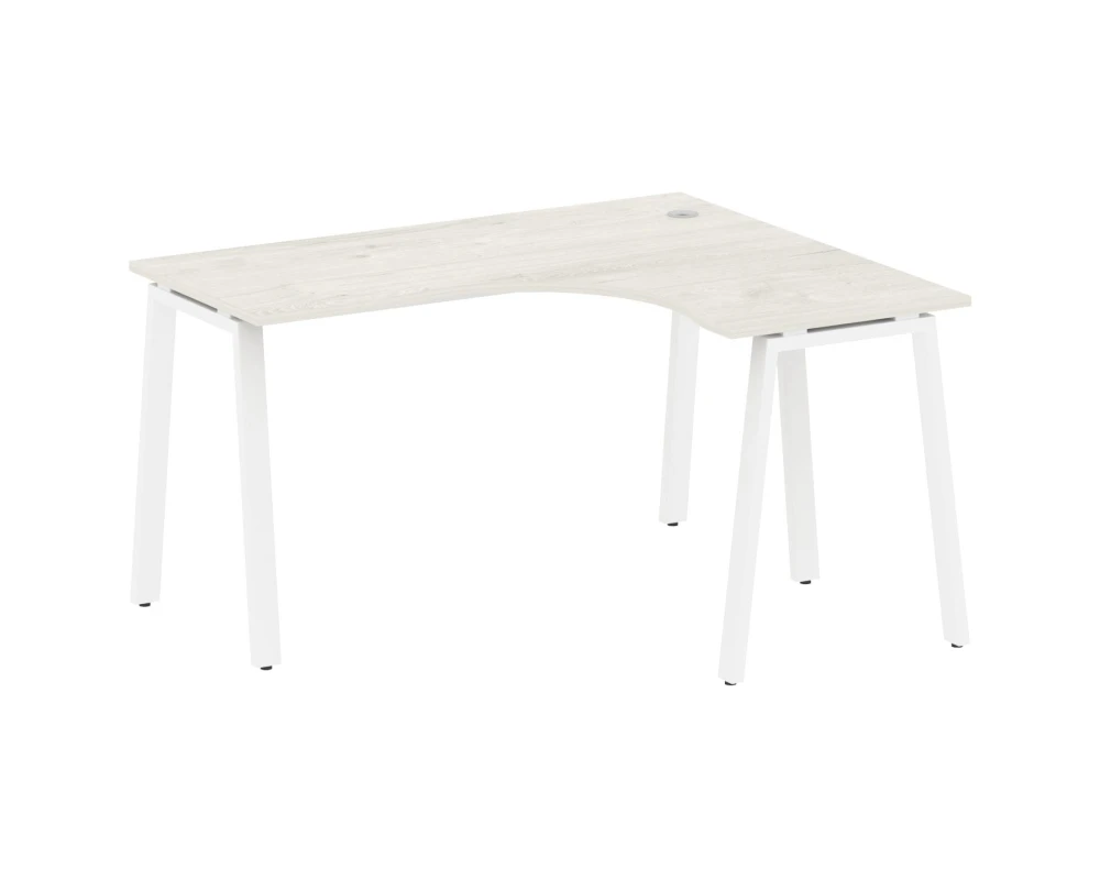 Стол офисный угловой правый на А-образном м/к 140x120x75 Метал Систем / Metal System