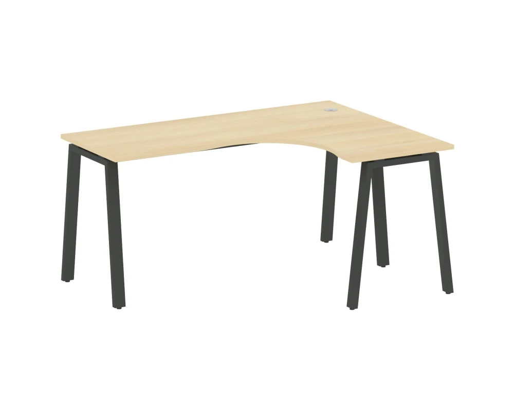 Стол криволинейный правый на А-образном м/к 160x120x75 Метал Систем / Metal System