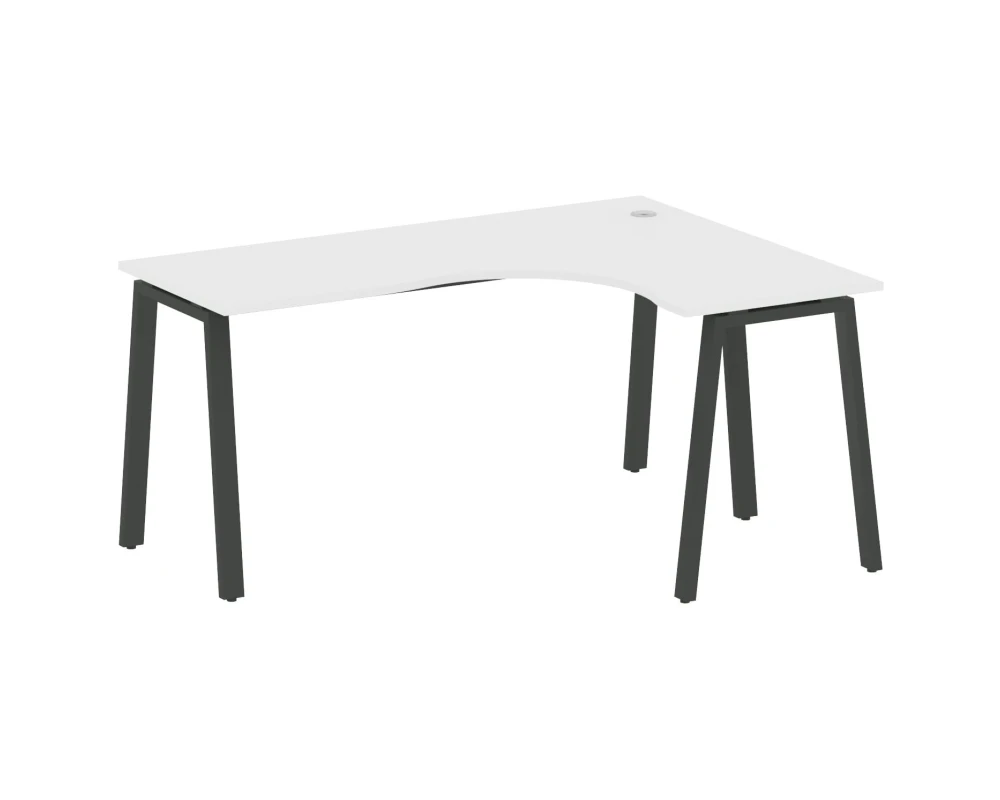 Стол криволинейный правый на А-образном м/к 160x120x75 Метал Систем / Metal System