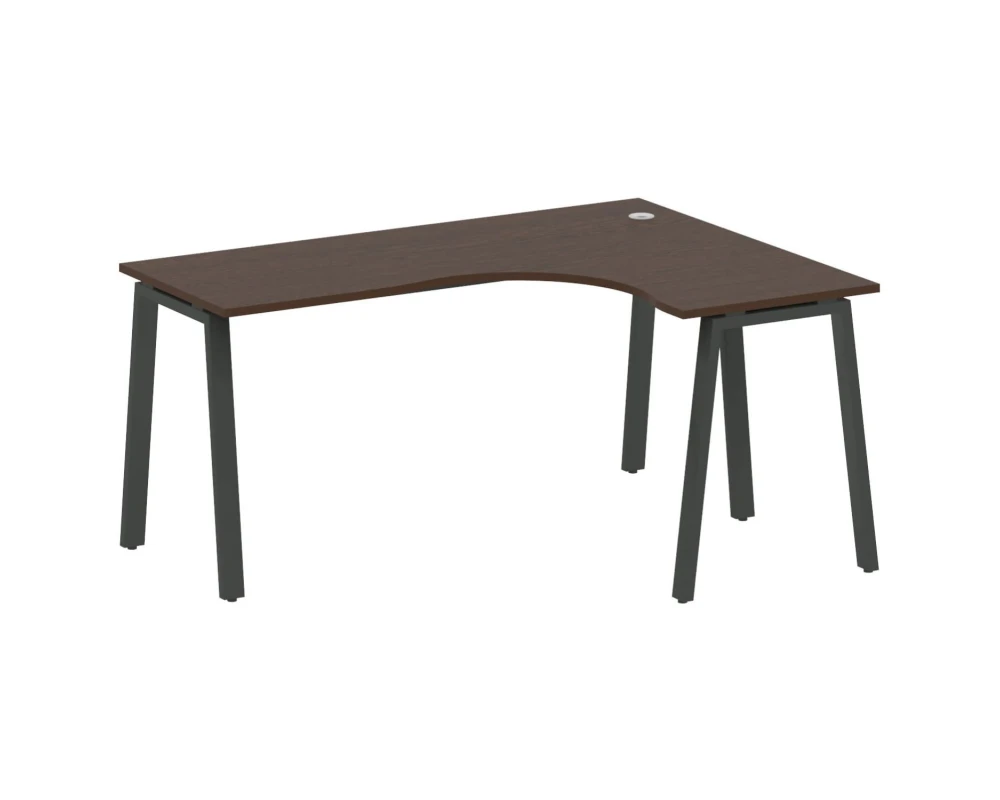 Стол криволинейный правый на А-образном м/к 160x120x75 Метал Систем / Metal System