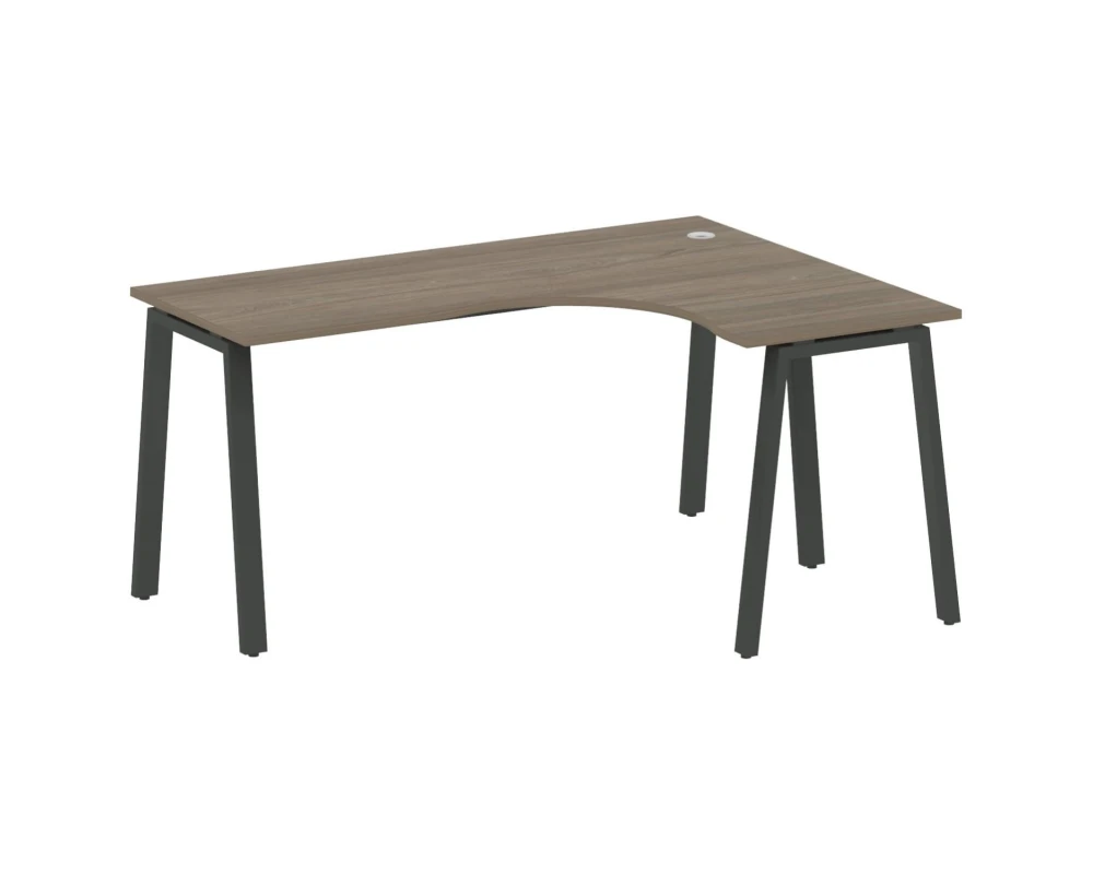 Стол криволинейный правый на А-образном м/к 160x120x75 Метал Систем / Metal System