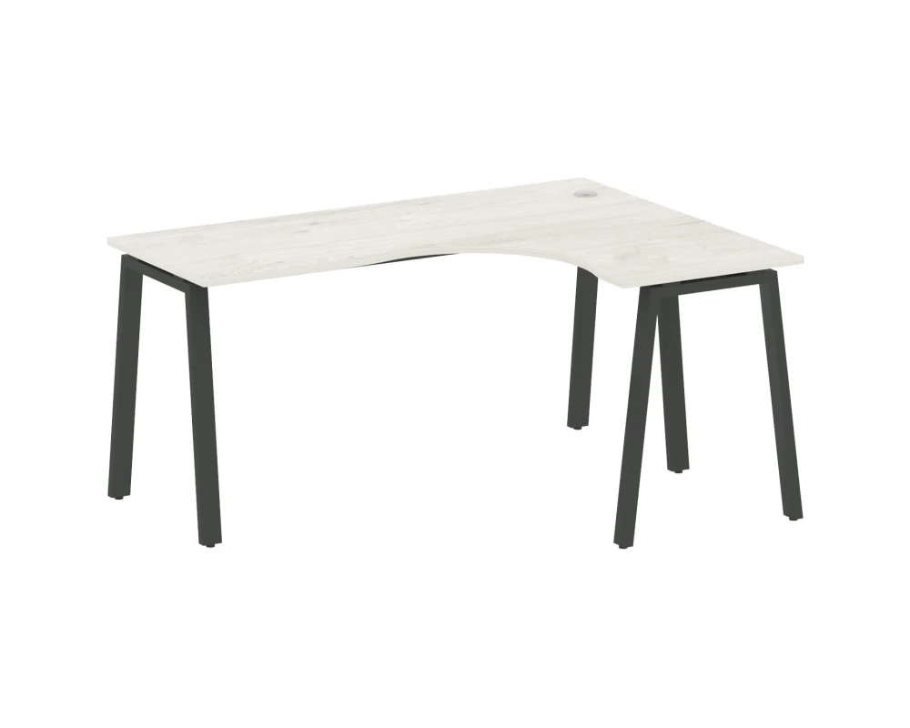 Стол криволинейный правый на А-образном м/к 160x120x75 Метал Систем / Metal System