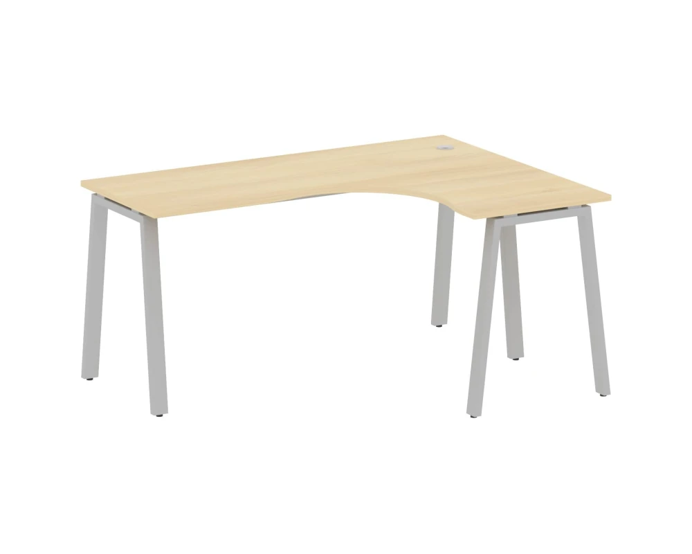 Стол криволинейный правый на А-образном м/к 160x120x75 Метал Систем / Metal System