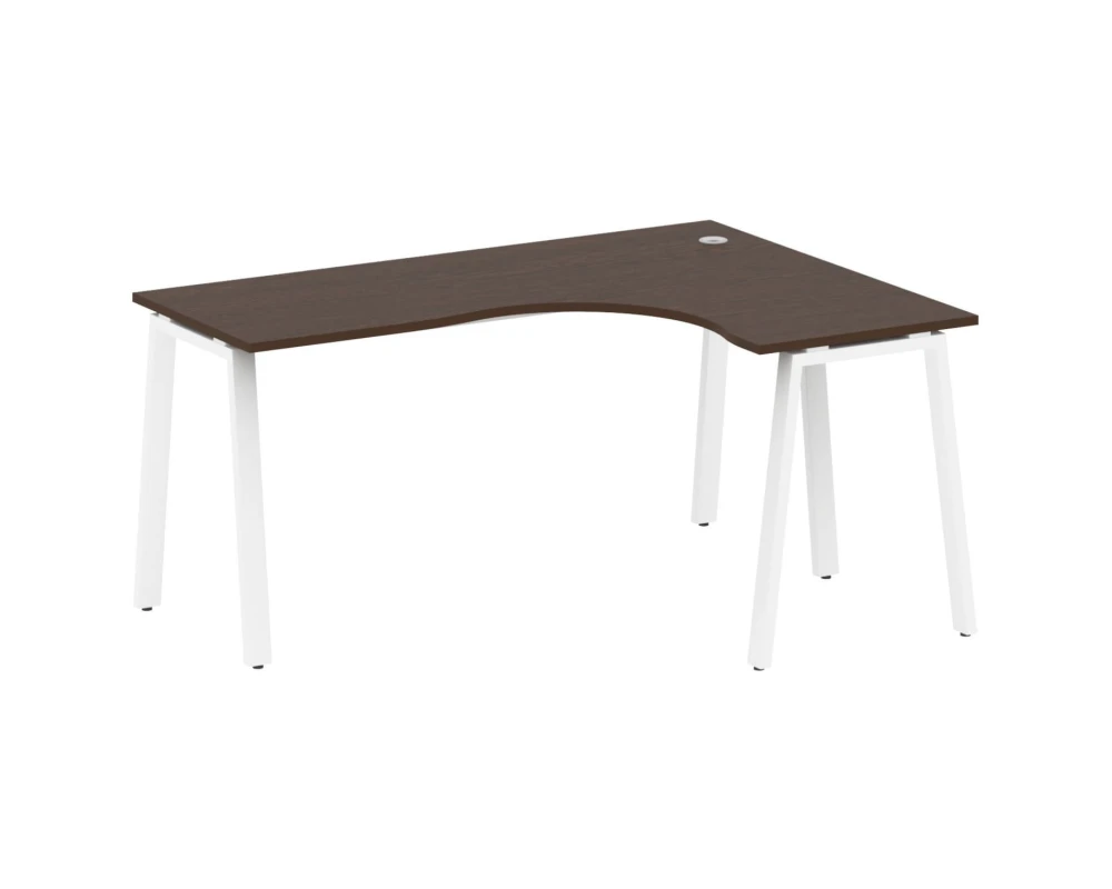 Стол криволинейный правый на А-образном м/к 160x120x75 Метал Систем / Metal System