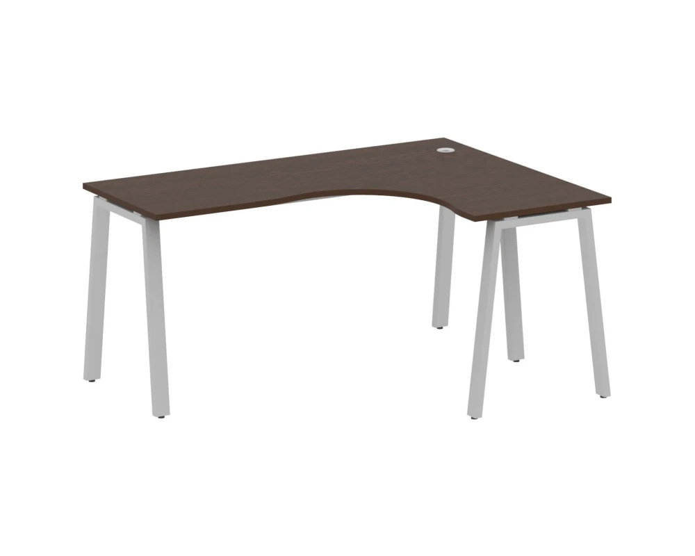 Стол криволинейный правый на А-образном м/к 160x120x75 Метал Систем / Metal System