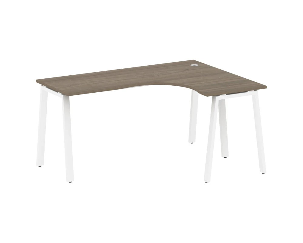 Стол криволинейный правый на А-образном м/к 160x120x75 Метал Систем / Metal System