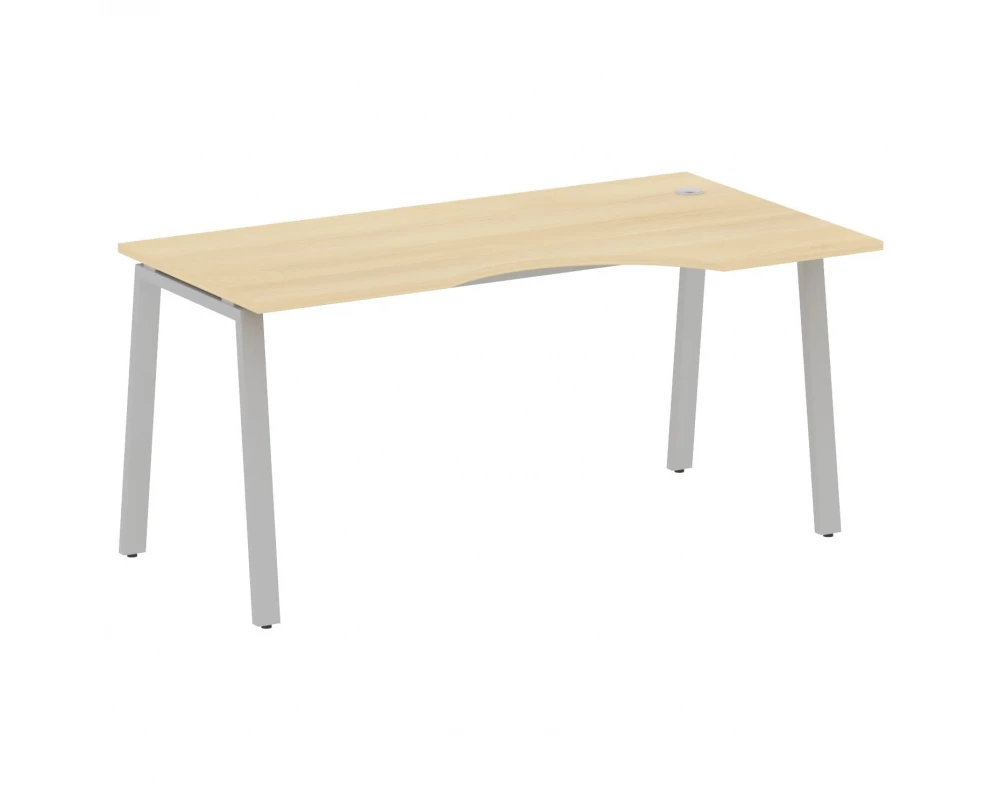 Стол криволинейный правый на А-образном м/к 160x90x75 Метал Систем / Metal System