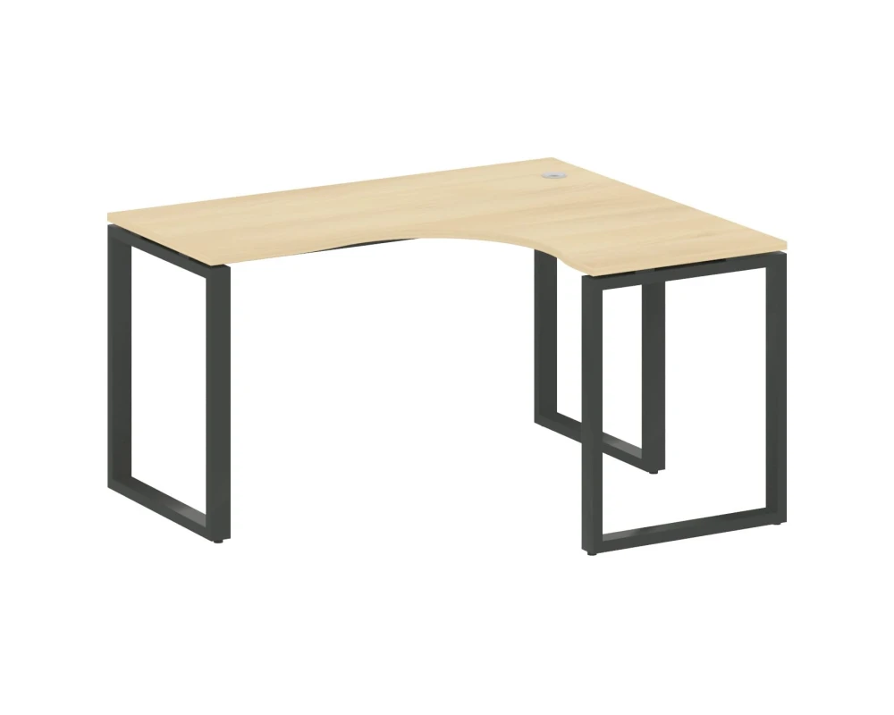 Стол офисный угловой правый на О-образном м/к 140x120x75 Метал Систем / Metal System