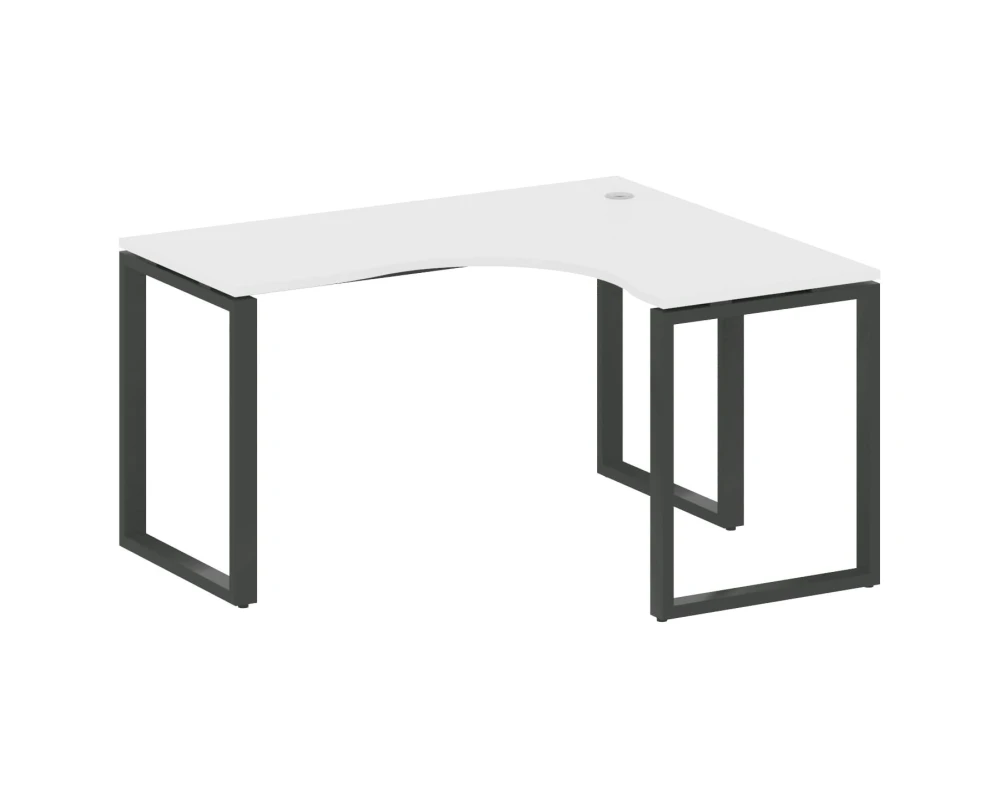 Стол офисный угловой правый на О-образном м/к 140x120x75 Метал Систем / Metal System