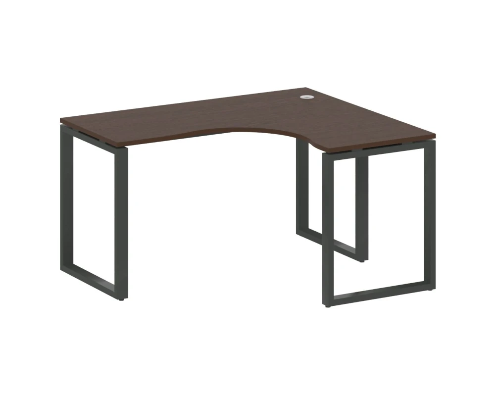 Стол офисный угловой правый на О-образном м/к 140x120x75 Метал Систем / Metal System