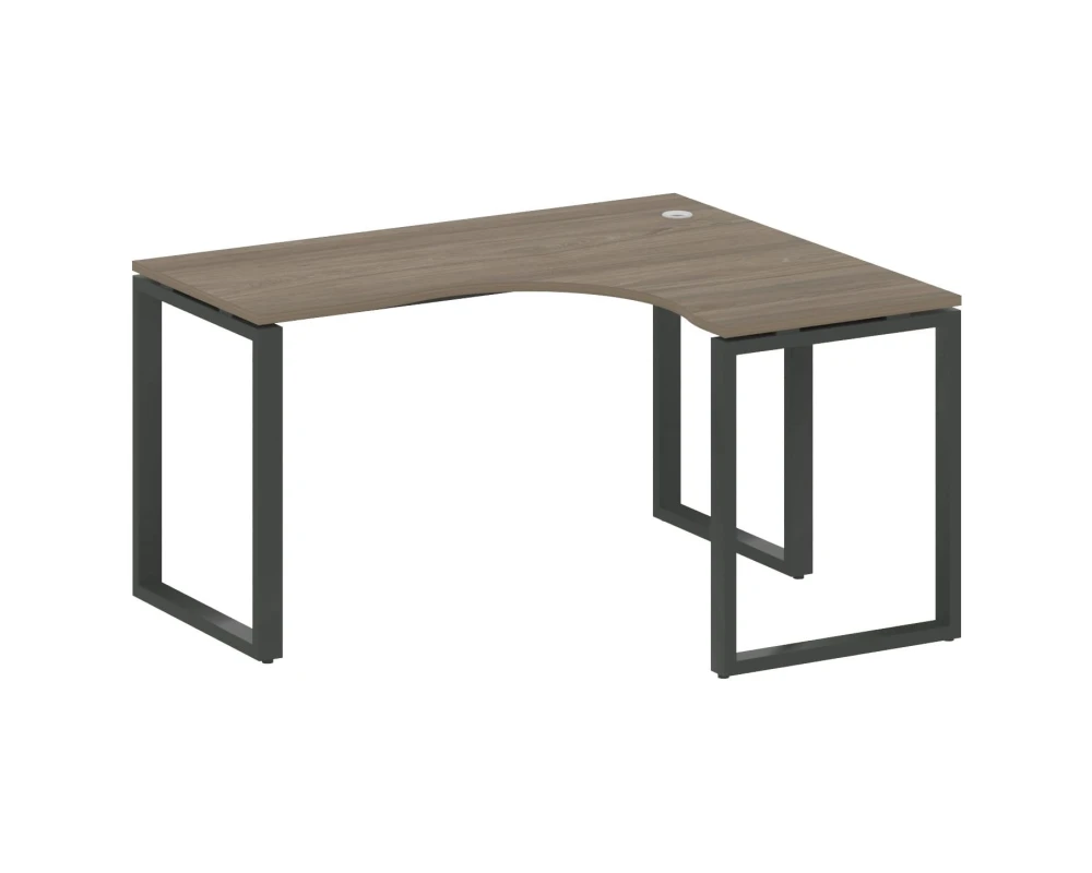 Стол офисный угловой правый на О-образном м/к 140x120x75 Метал Систем / Metal System