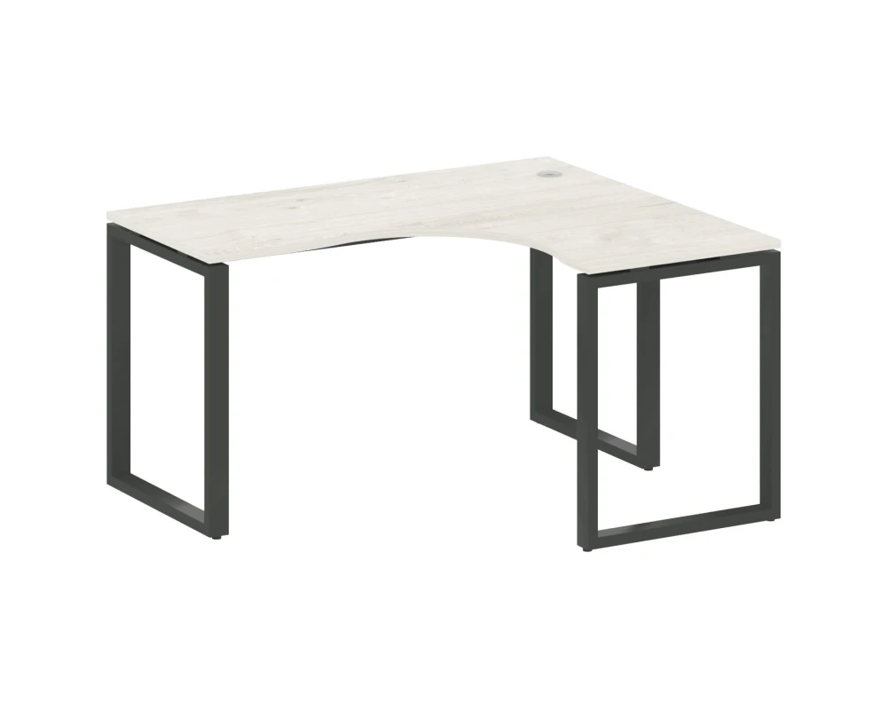 Стол офисный угловой правый на О-образном м/к 140x120x75 Метал Систем / Metal System