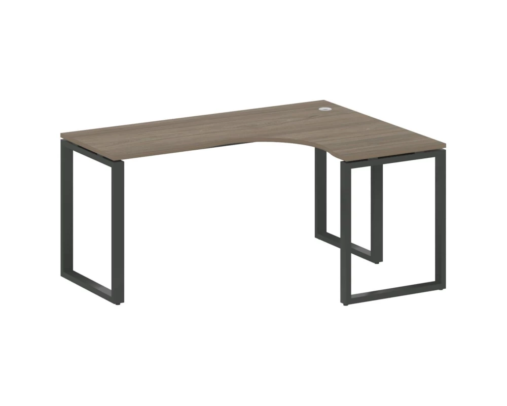 Стол криволинейный правый на О-образном м/к 160x120x75 Metal System