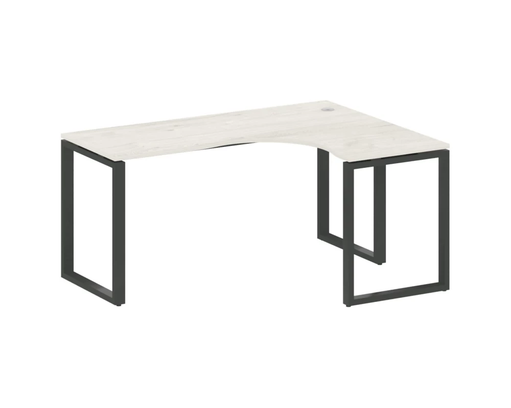 Стол криволинейный правый на О-образном м/к 160x120x75 Metal System