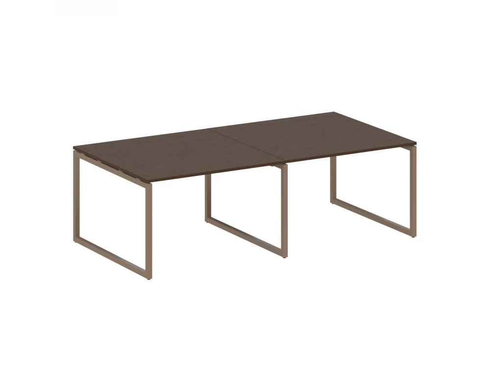 Перег. стол (2 столешницы) на О-образном м/к 2400x1235x750 Metal System Quattro 4x4