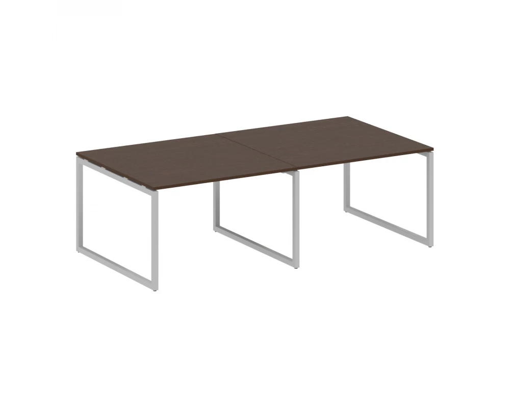 Перег. стол (2 столешницы) на О-образном м/к 2400x1235x750 Metal System Quattro 4x4
