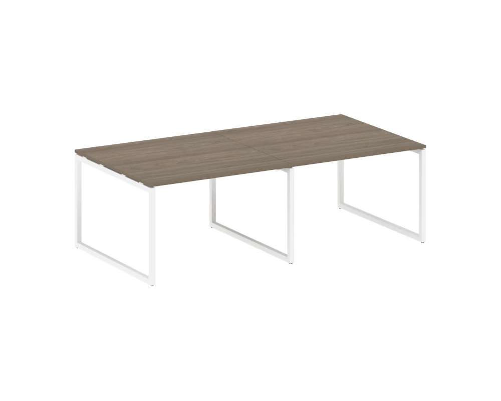 Перег. стол (2 столешницы) на О-образном м/к 2400x1235x750 Metal System Quattro 4x4