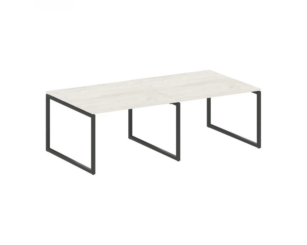 Перег. стол (2 столешницы) на О-образном м/к 2400x1235x750 Metal System Quattro 4x4