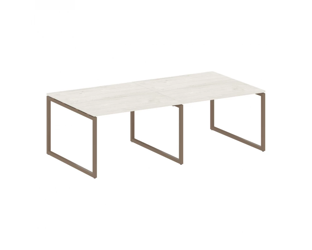 Перег. стол (2 столешницы) на О-образном м/к 2400x1235x750 Metal System Quattro 4x4