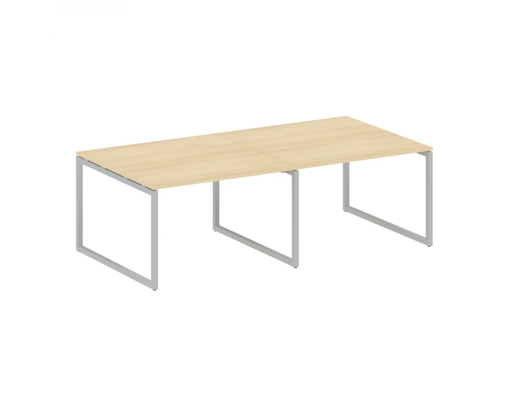 Перег. стол (2 столешницы) на О-образном м/к 2400x1235x750 Metal System Quattro 4x4