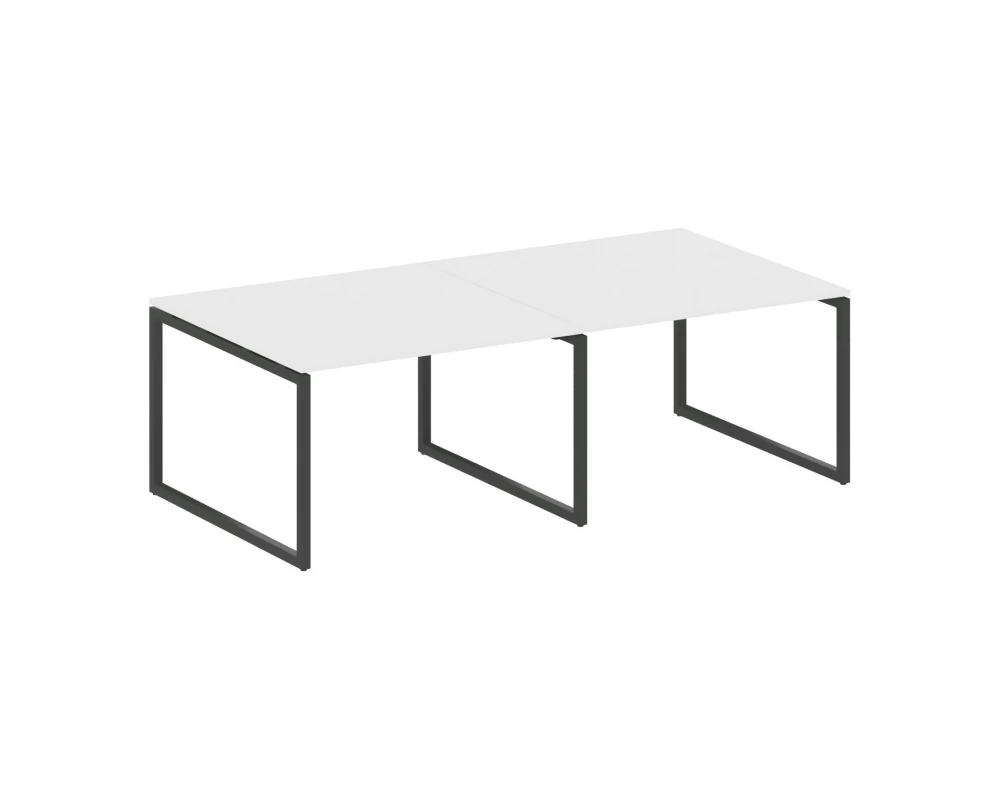 Перег. стол (2 столешницы) на О-образном м/к 2400x1235x750 Metal System Quattro 4x4