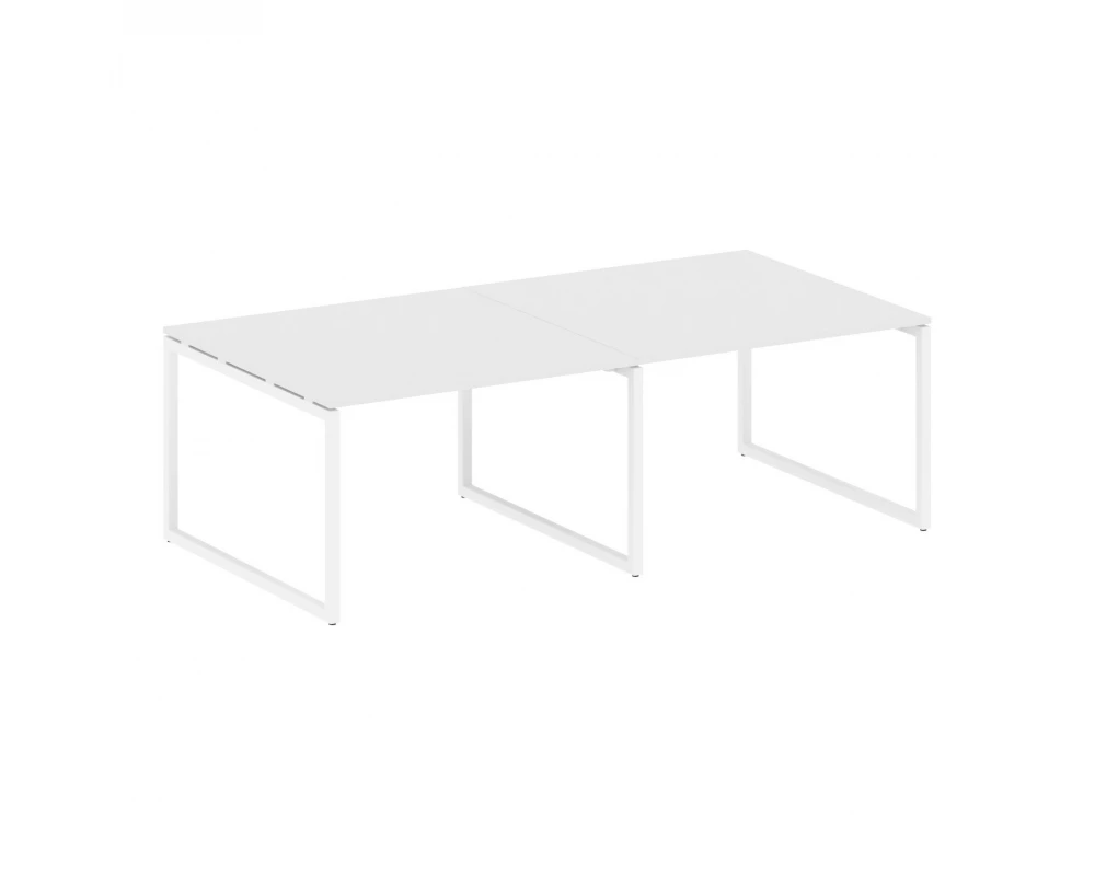 Перег. стол (2 столешницы) на О-образном м/к 2400x1235x750 Metal System Quattro 4x4